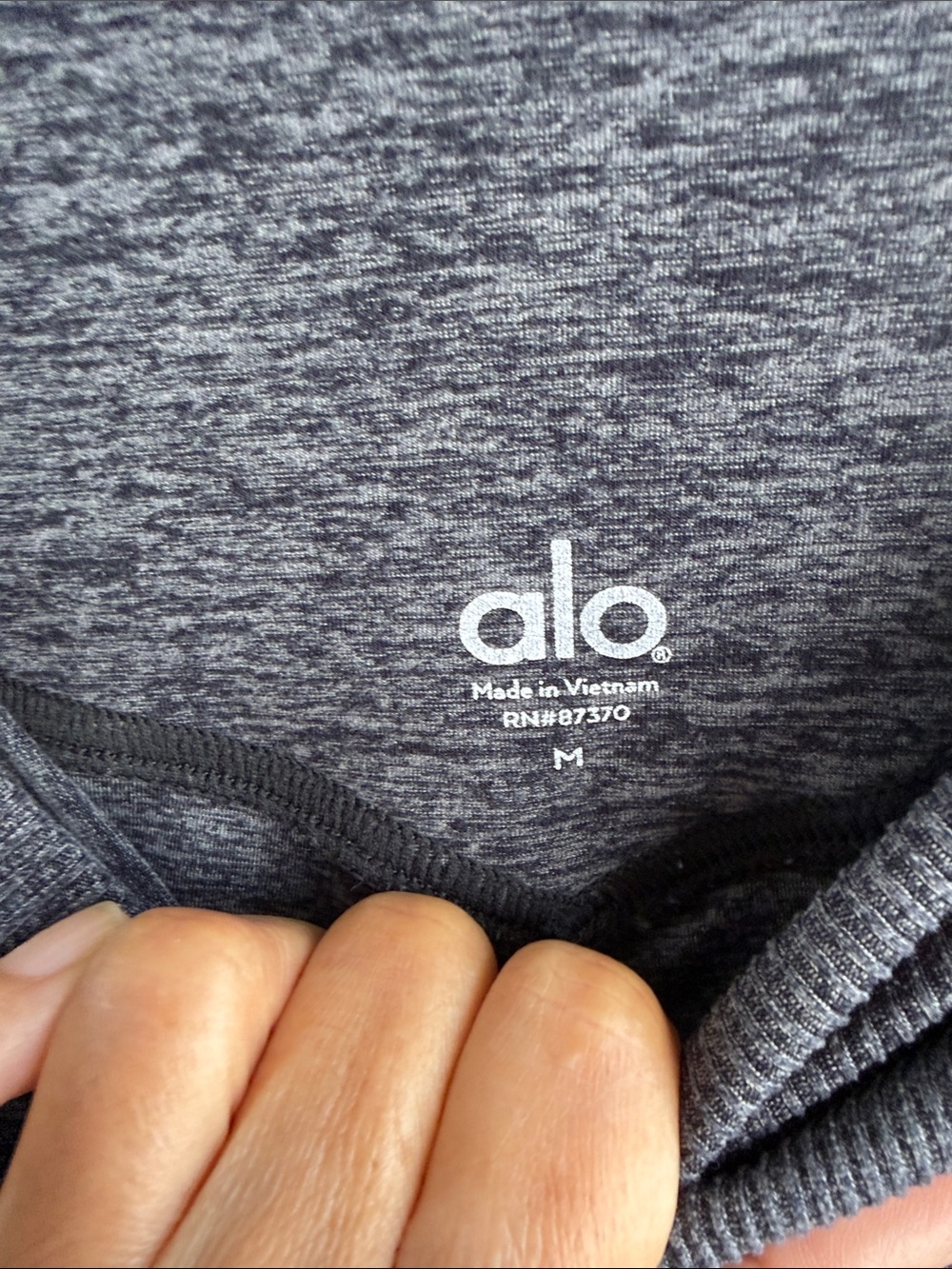 Alo High-Waist Heathered Gray Leggings - Picture 3 of 7